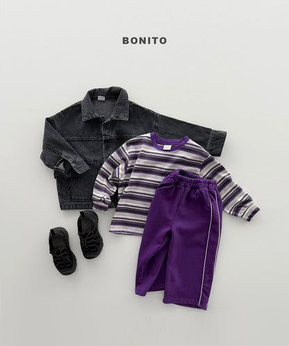 bonito track st shibori tee (~80-140cm)