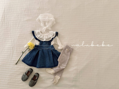 valubebe frill wing denim ops (6-24m)