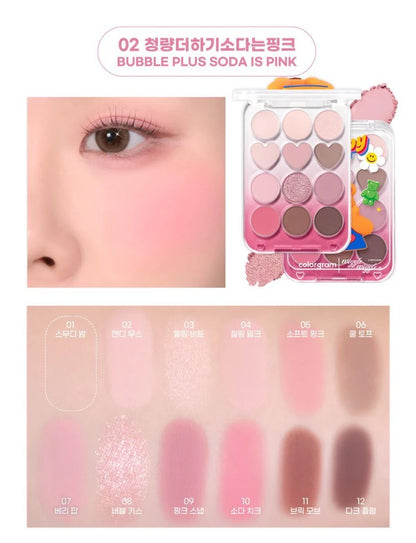 Colorgram X WiggleWiggle 12色眼影盤🐻