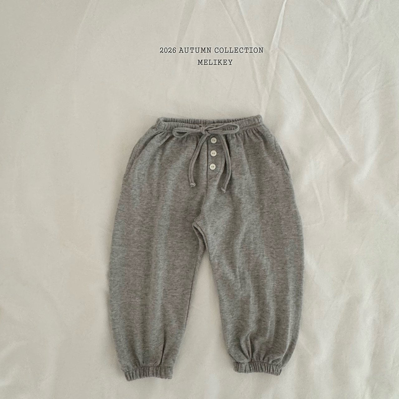 melikey button jogger pants (~80-140cm)