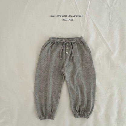 melikey button jogger pants (~80-140cm)