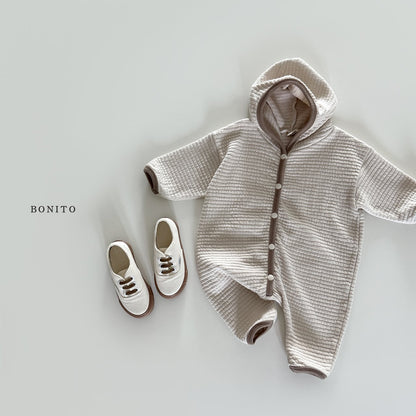 bonito embossed hood suit (3-18m)