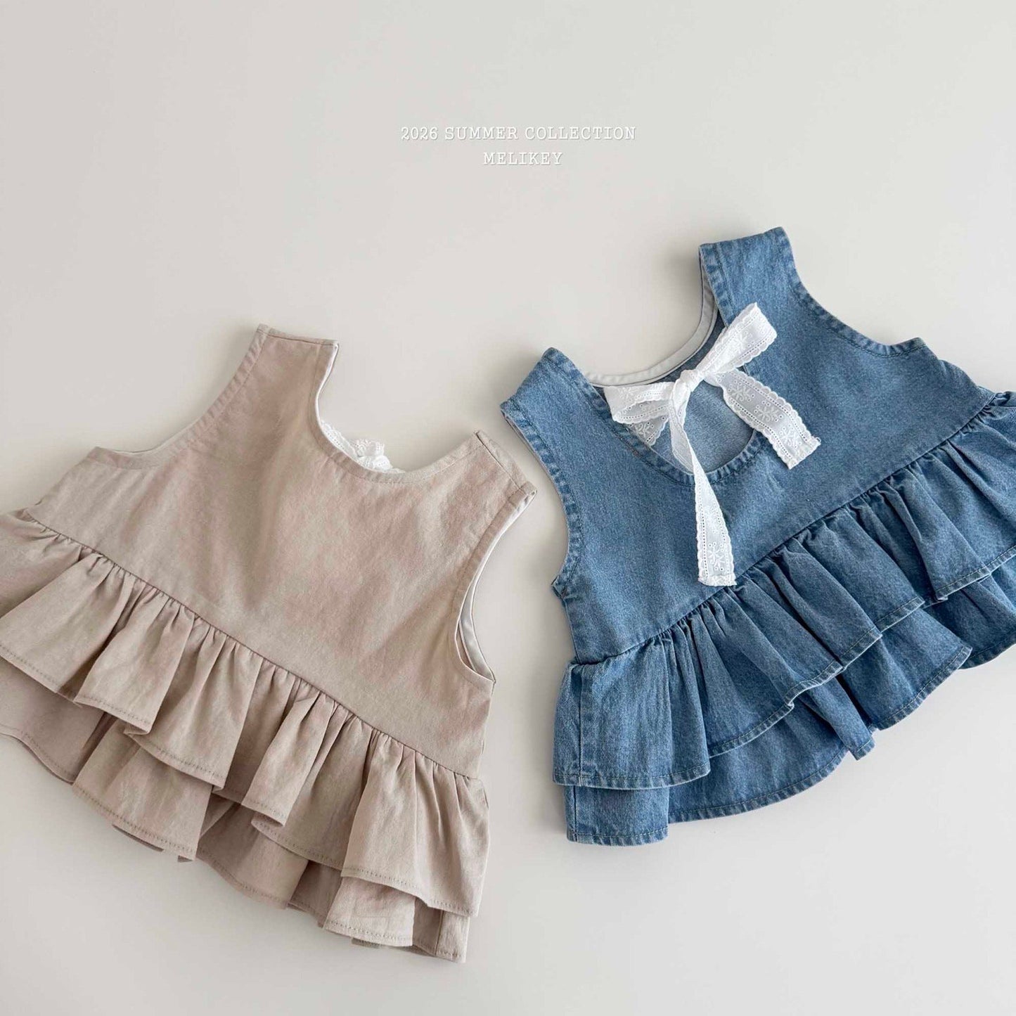 melikey ribbon cancan sleeveless bl (~80-140cm)