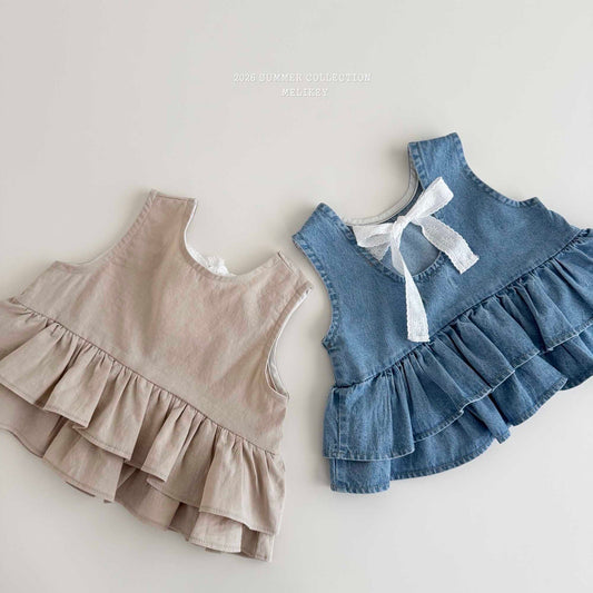 melikey ribbon cancan sleeveless bl (~80-140cm)