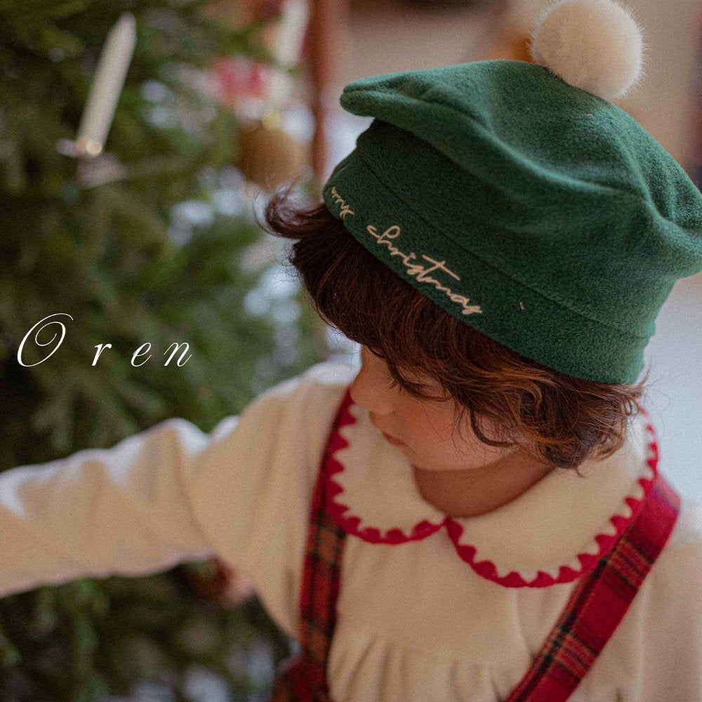 OREN eve fur pom pom beret (bebe)