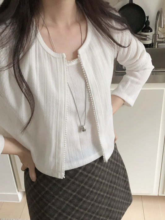 小珍珠外套set *共2色