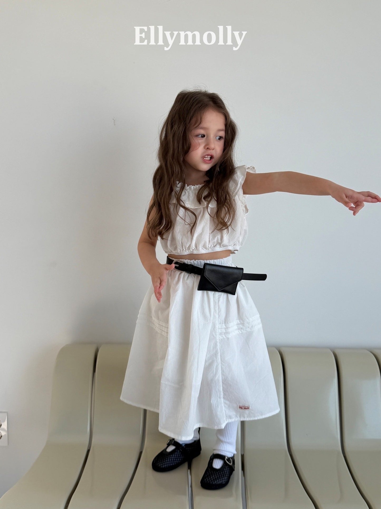 ELLYMOLLY blanche long skirt (90-145cm)