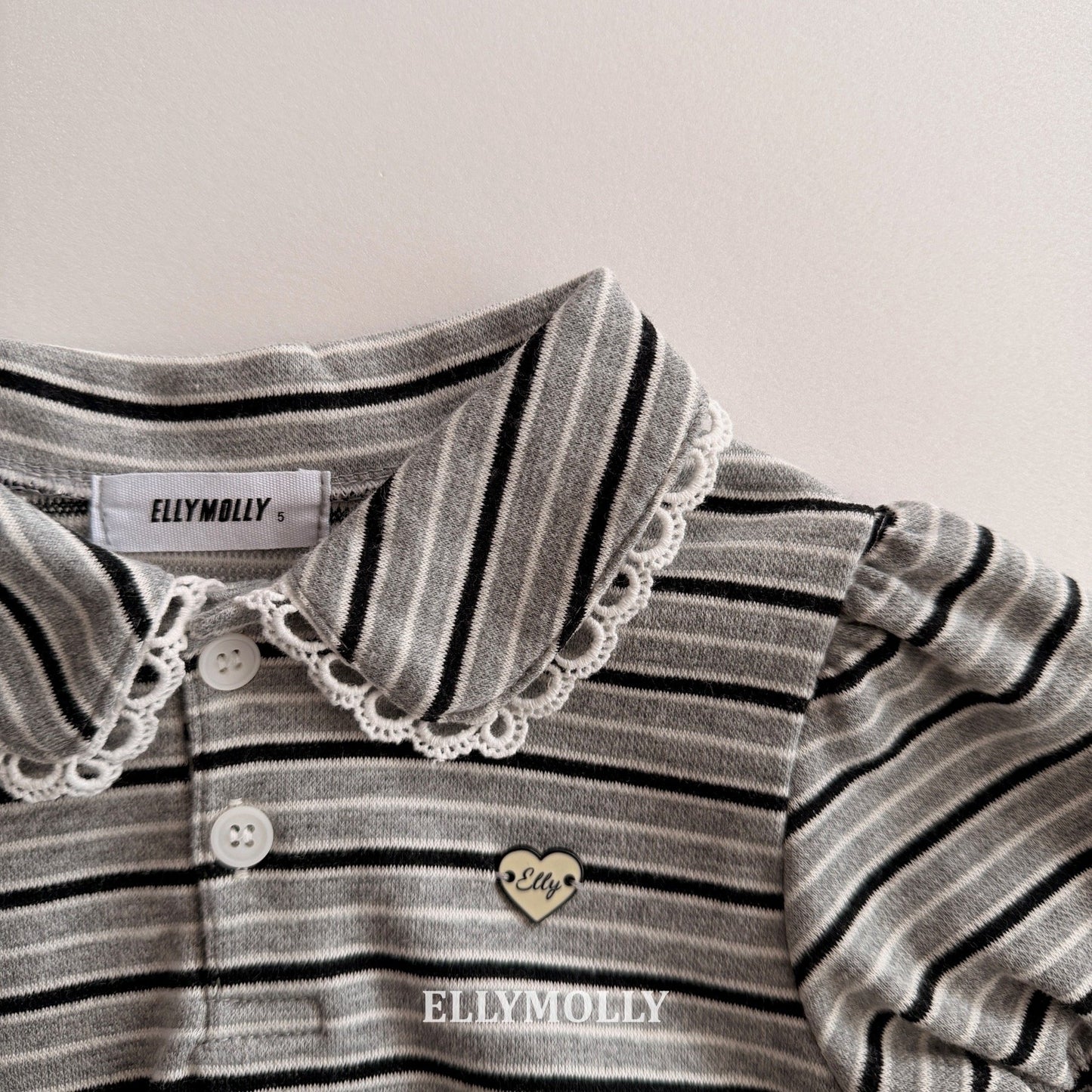 ELLYMOLLY curling collar frill t (90-145cm)