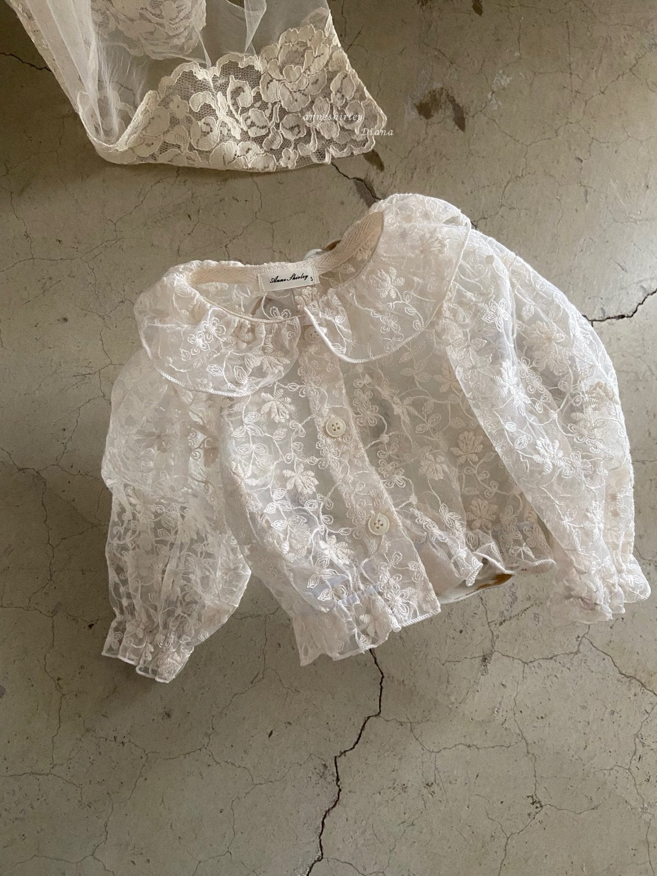 anneshirley lace collar jacket cardigan ( 3m~4y)