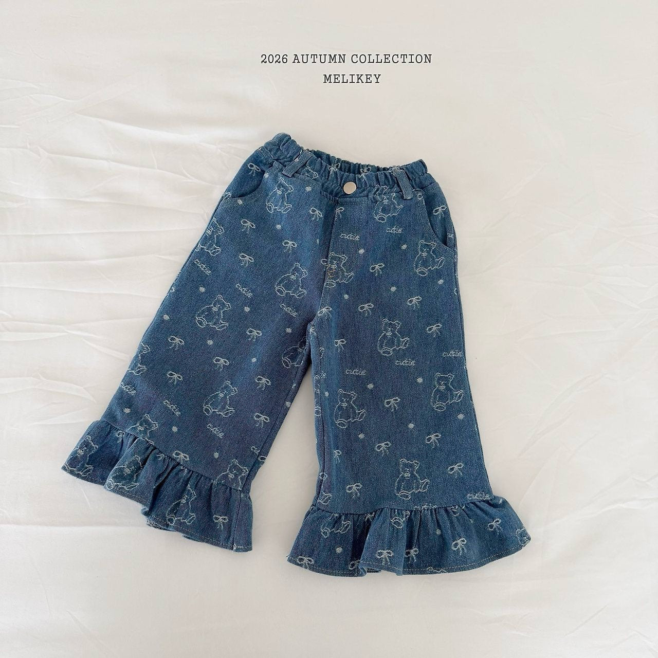 melikey bear frill denim (~80-140cm)