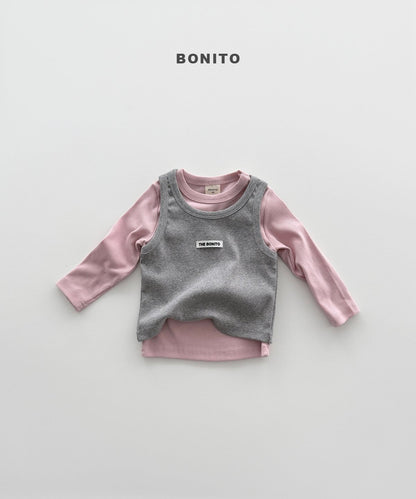 bonito color rib tee (~80-140cm)