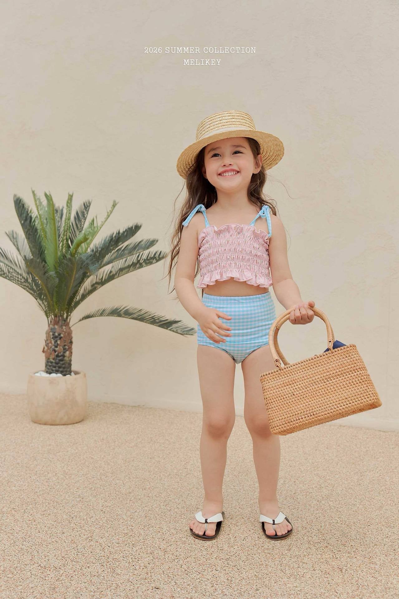 melikey lily check swim set (85-135cm)