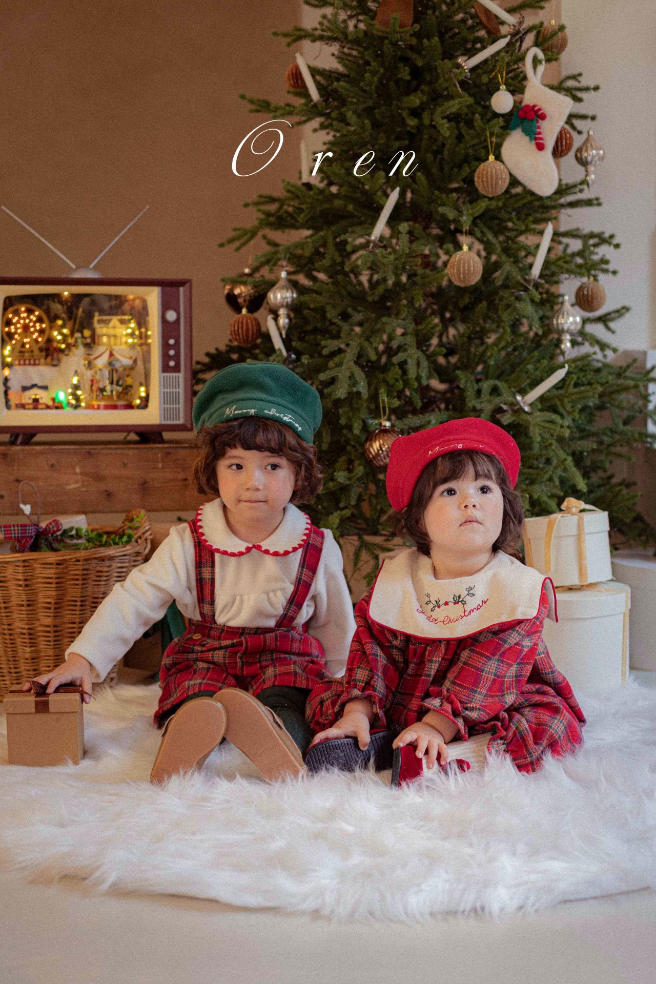 OREN eve fur pom pom beret (bebe)