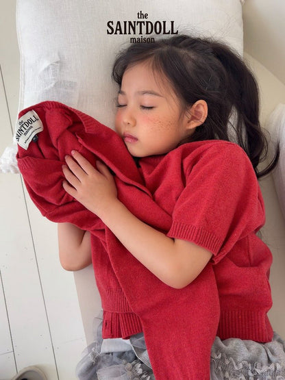 saintdoll short sleeve round knit tee (kids & mom)