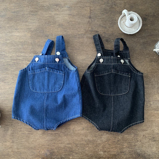 bebeholic denim suspender suit (bebe3-18m)