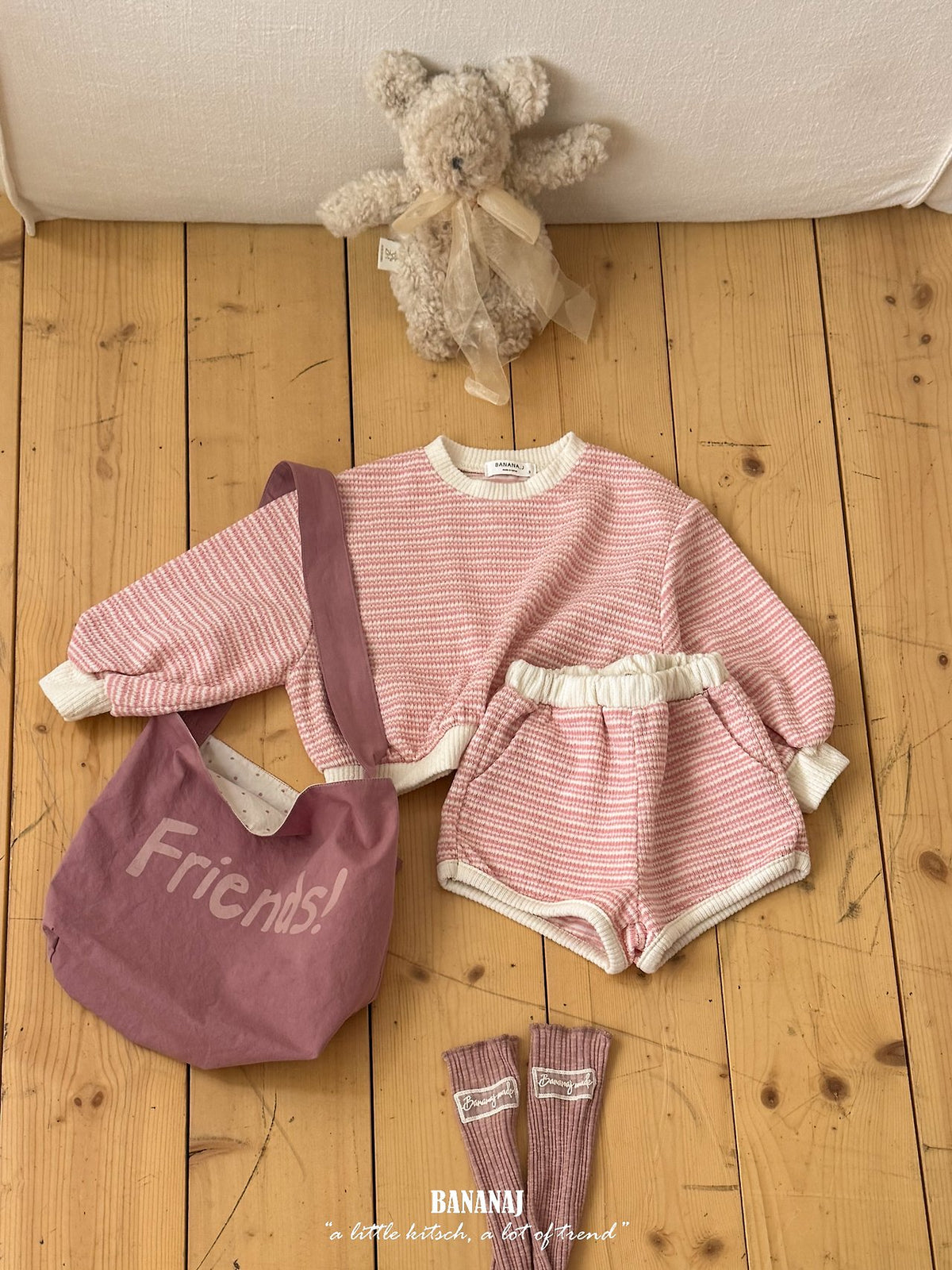 BANANAJ knit striped mtm (80-135cm)