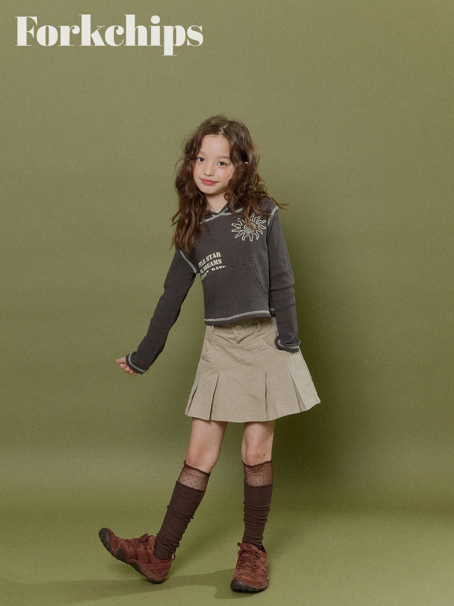 FORKCHIPS harbor pleated skirt (95-160cm)
