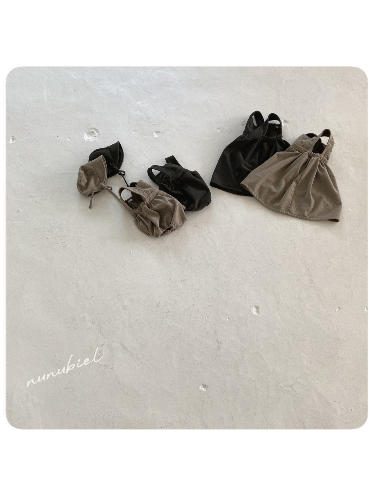 nunubiel accordion romper&bonnet (3-18m)