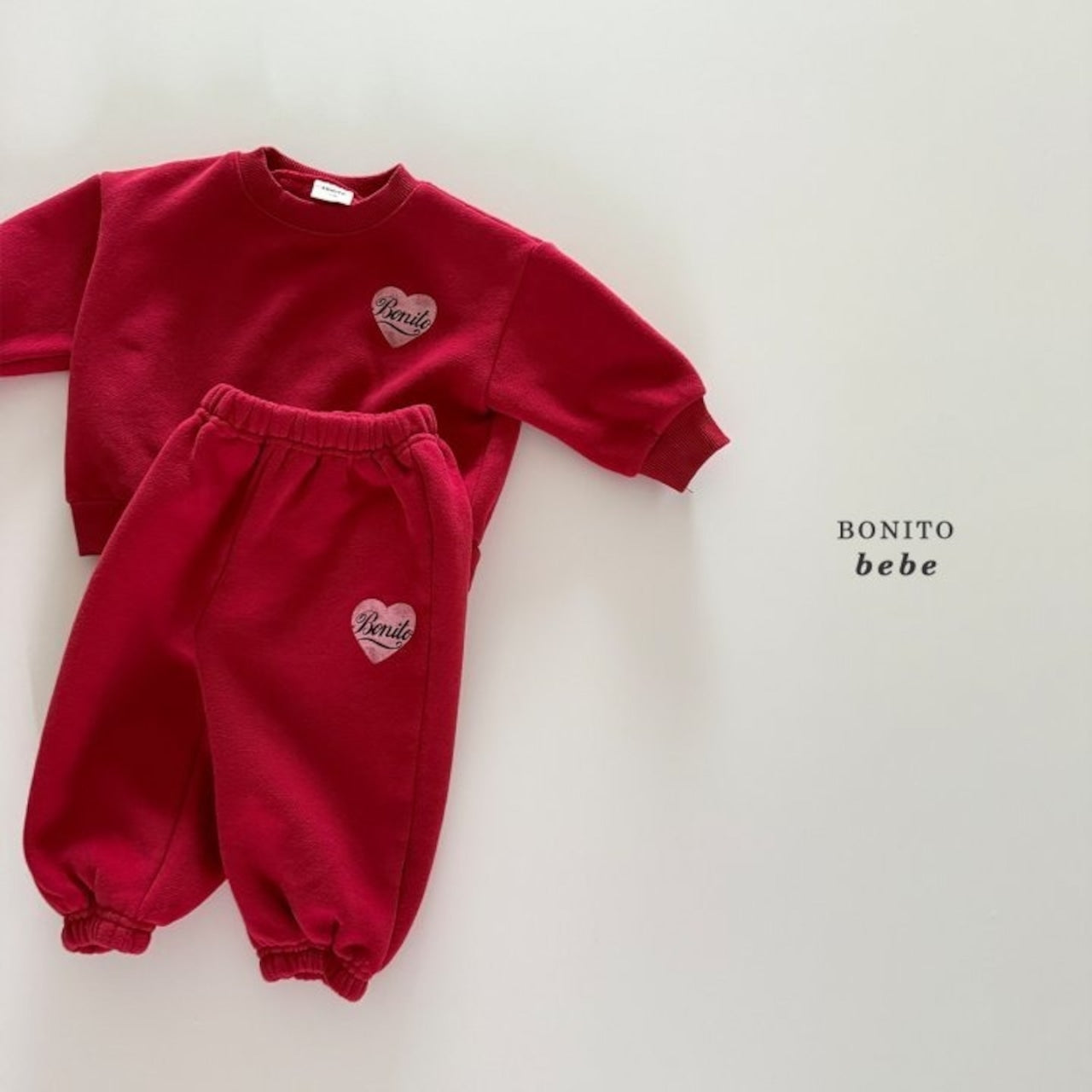 Bonito heart dyed SET-UP (3-18m)