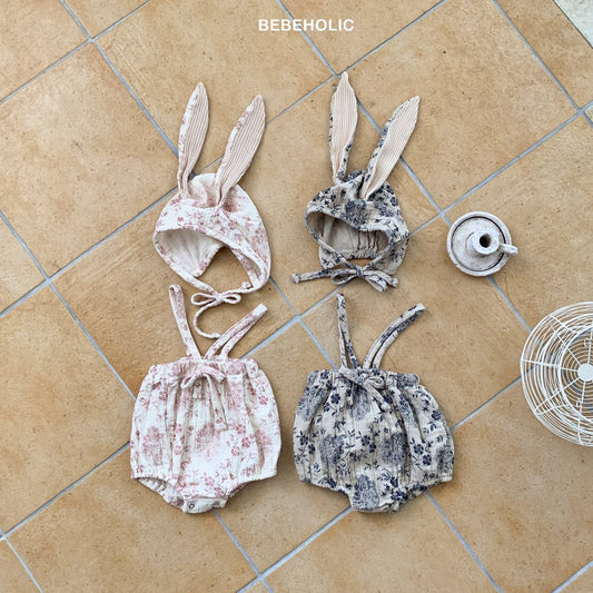 bebeholic rabbit bonnet set (Bebe 3-18m)