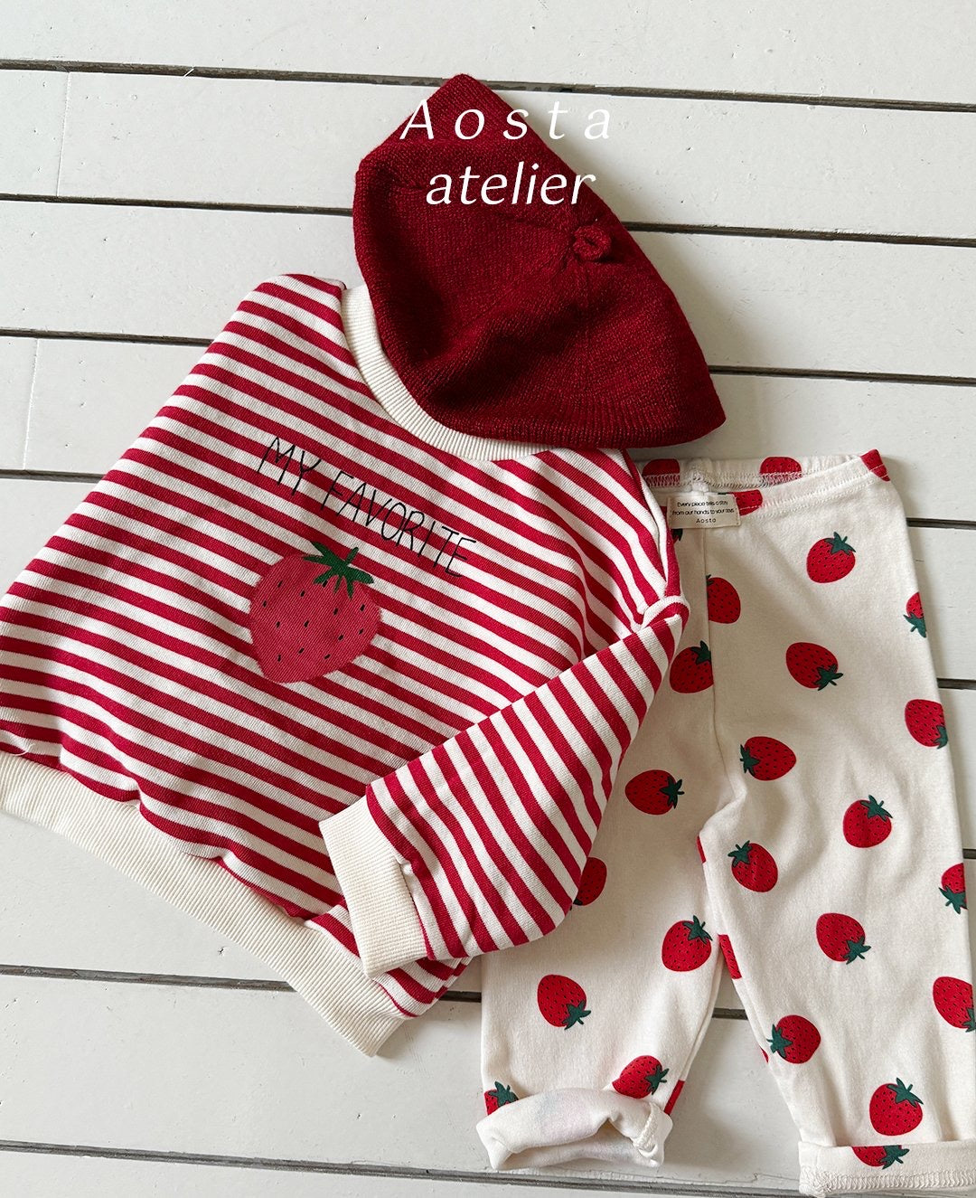 Aosta strawberry leggings (~70-115cm)