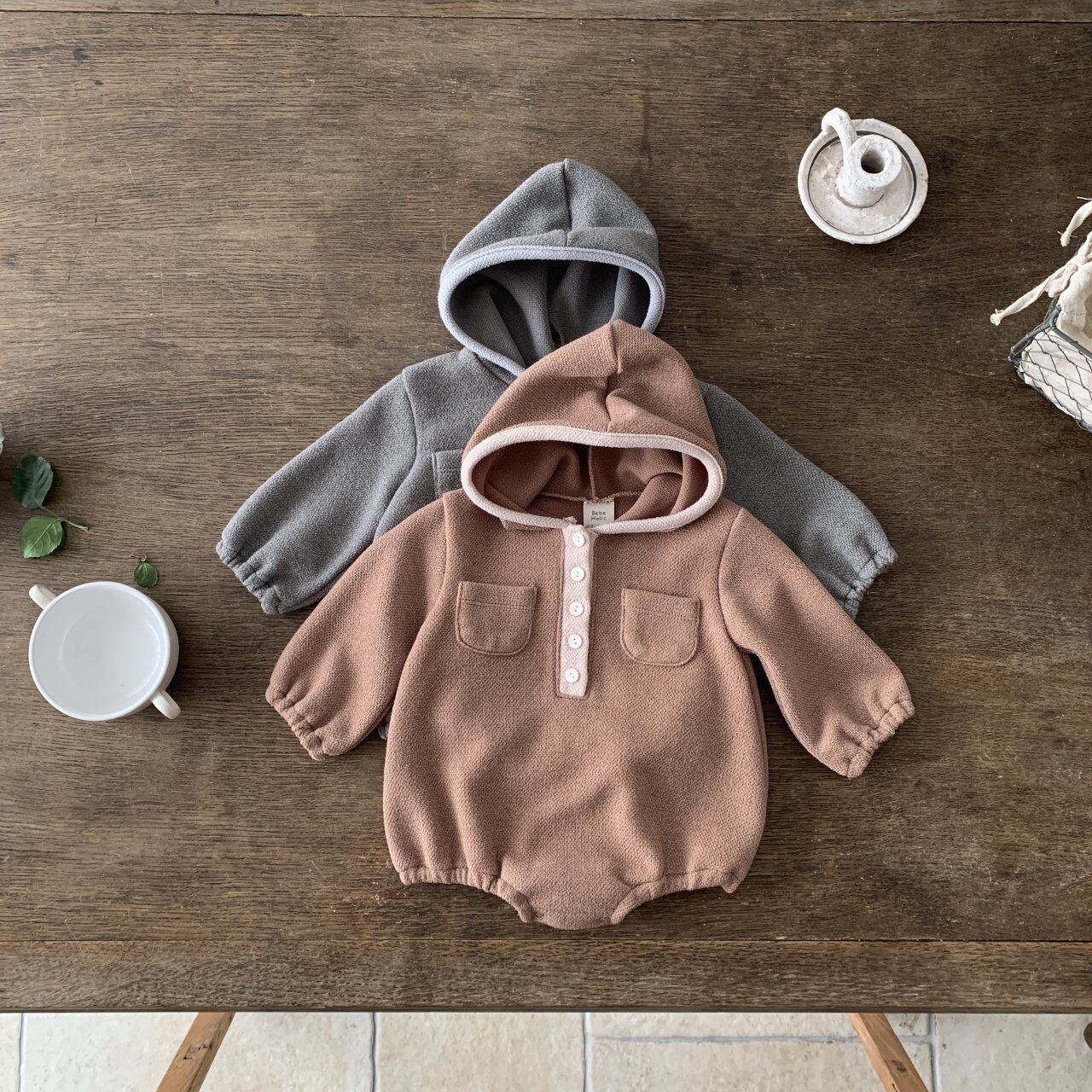 bebeholic button hood suit (Bebe 3-18m)