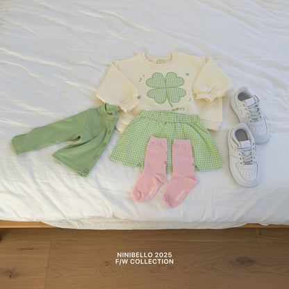 ninibello sour check skirt (80-130cm)