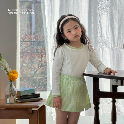 ninibello sour check skirt (80-130cm)