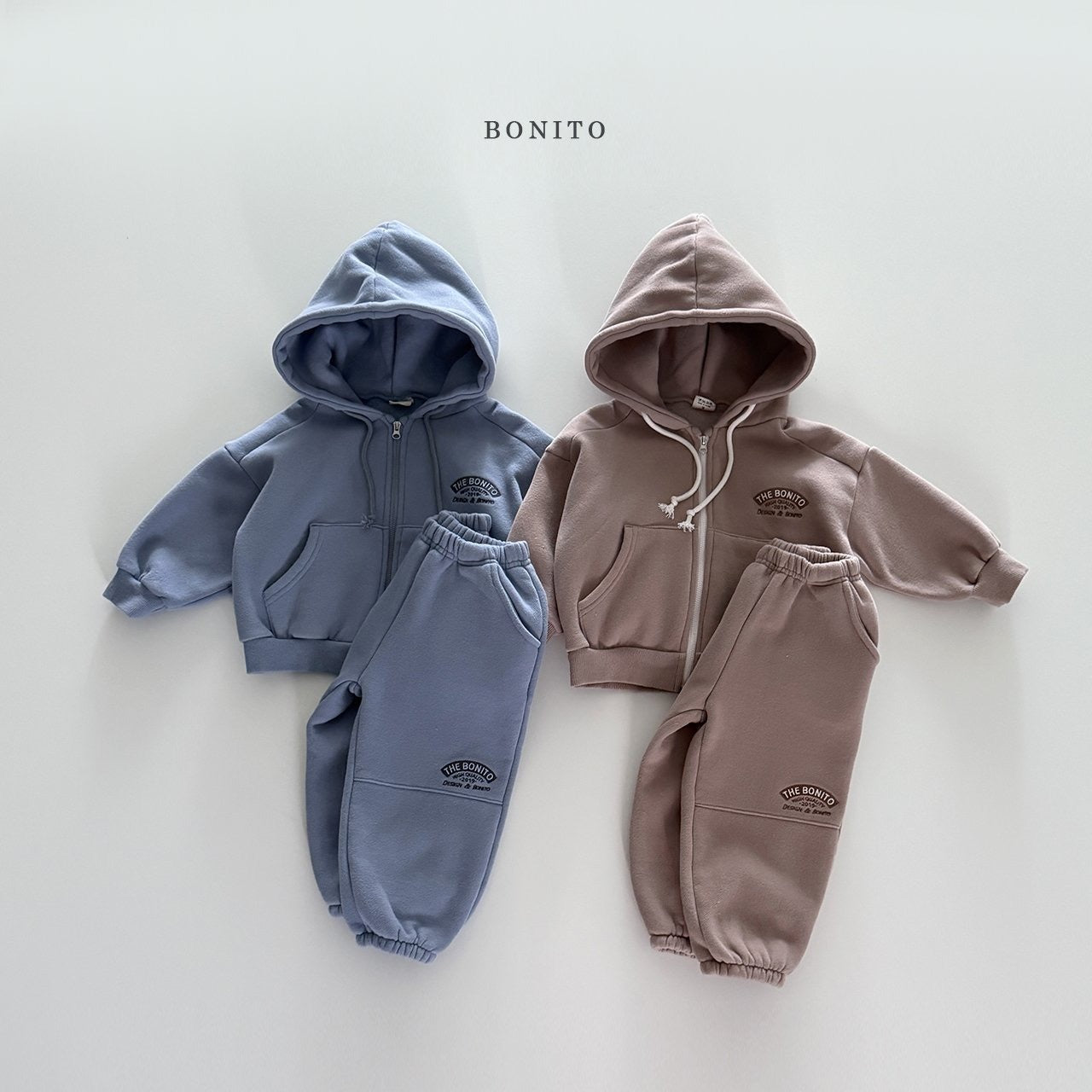 Bonito front slit hooded zip-up (~80-140cm)