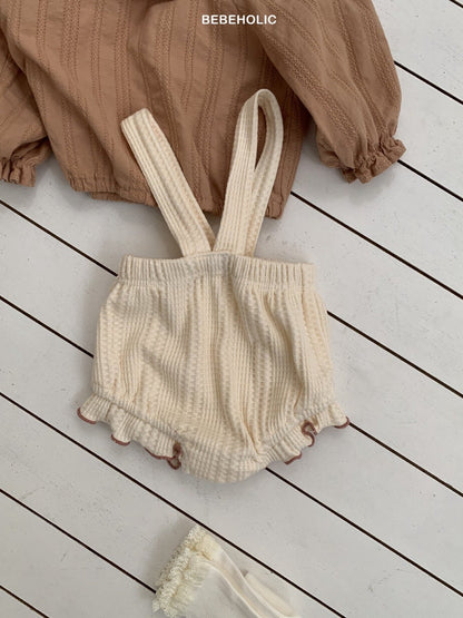 bebeholic easy waffle suspender bloomers
 (3-18m)