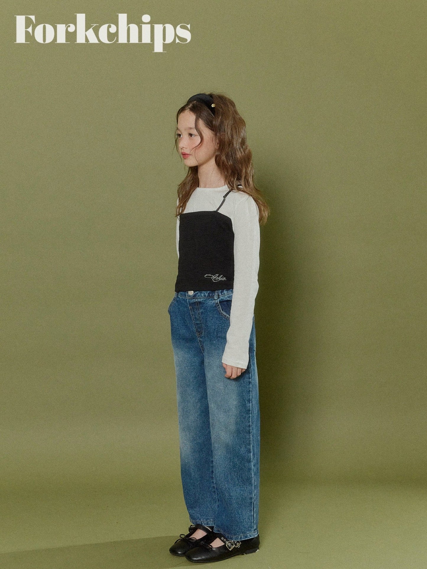 FORKCHIPS canvas denim pants (95-160cm)