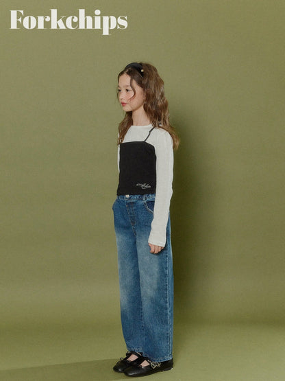 FORKCHIPS canvas denim pants (95-160cm)