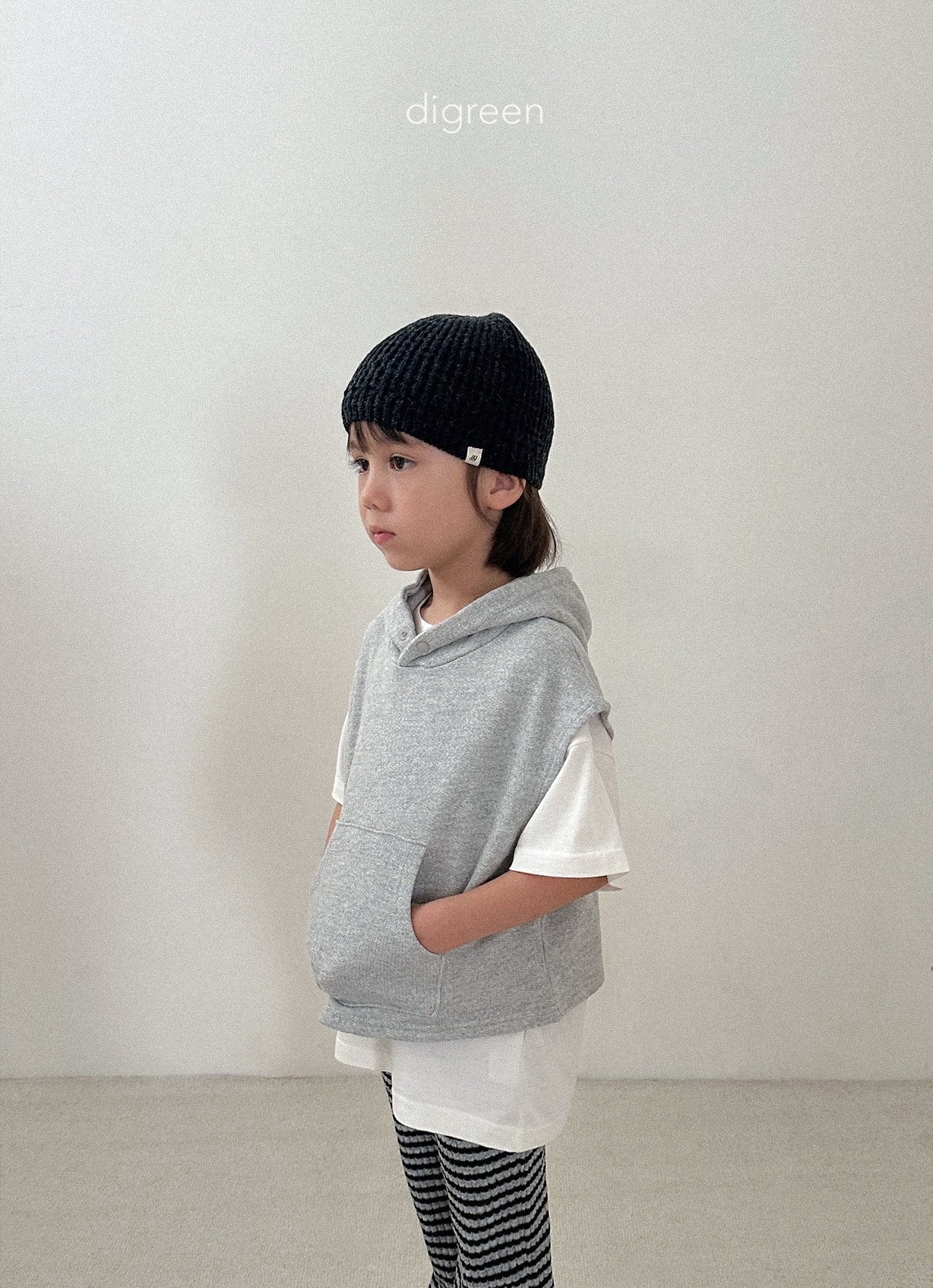 digreen woody hooded vest (85-130cm)