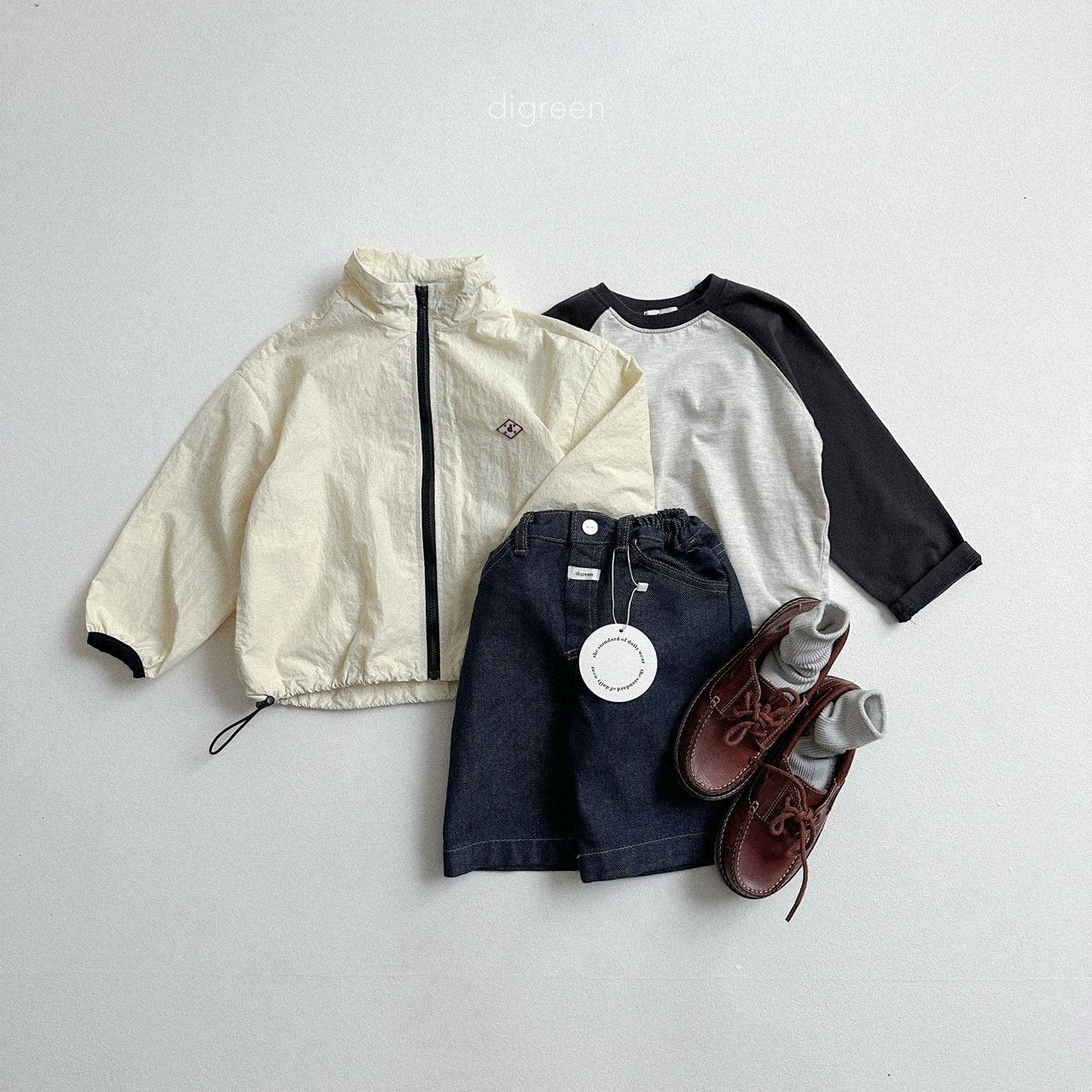 digreen slit raglan t-shirt (90–130cm)