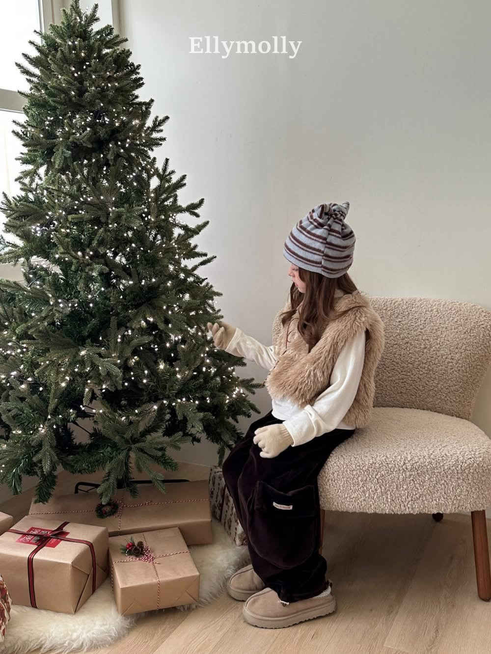 EllyMolly 毛絨絨背心外套 (90-125cm)