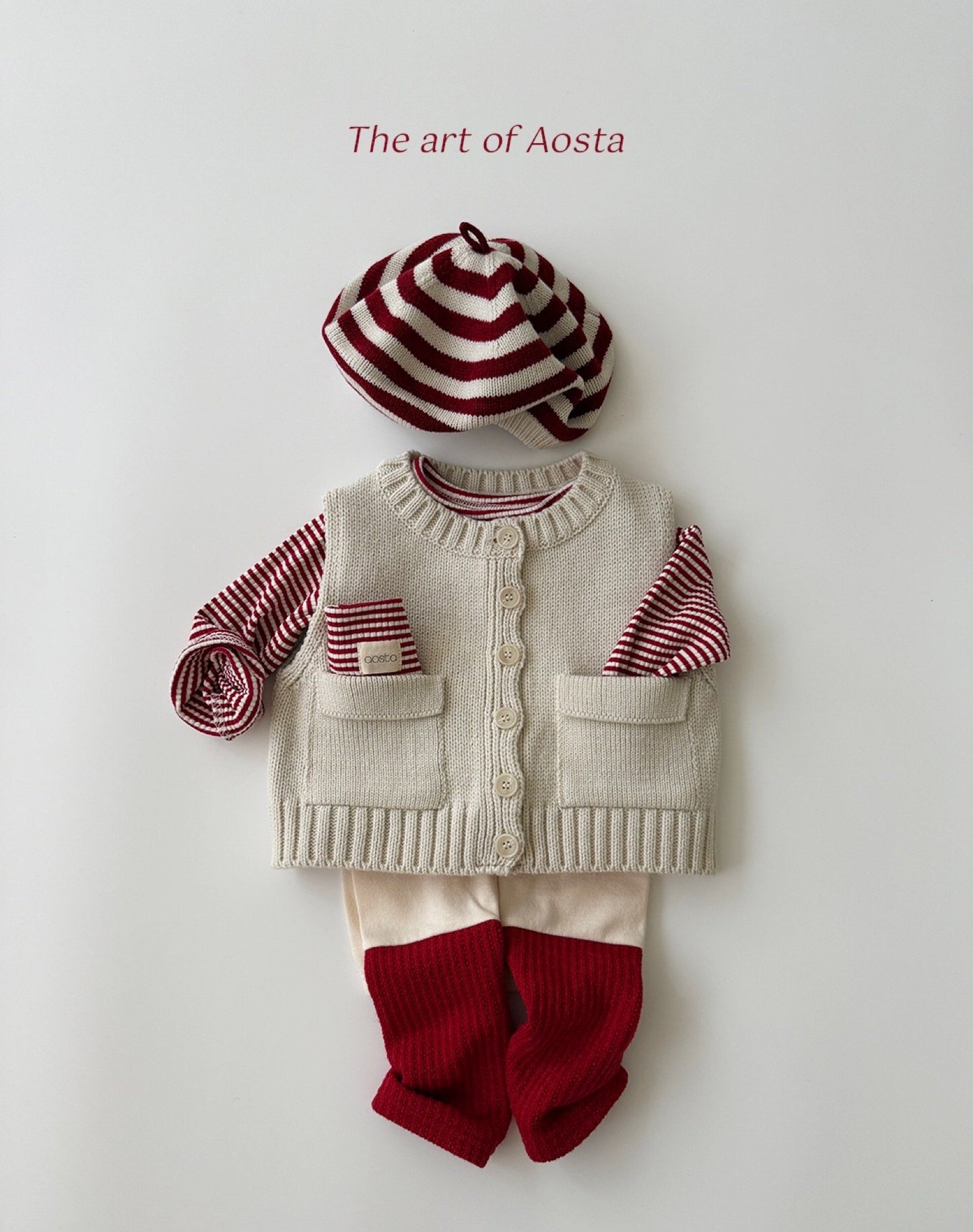 Aosta knit cookie vest (~70-115cm)