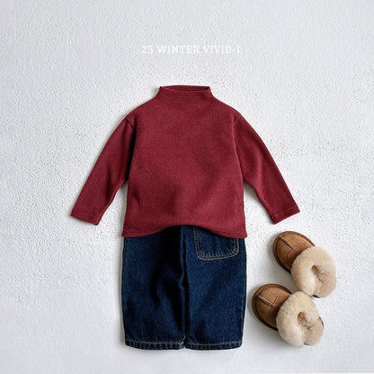 Vivid 微高領簡約上衣 (75-135cm)