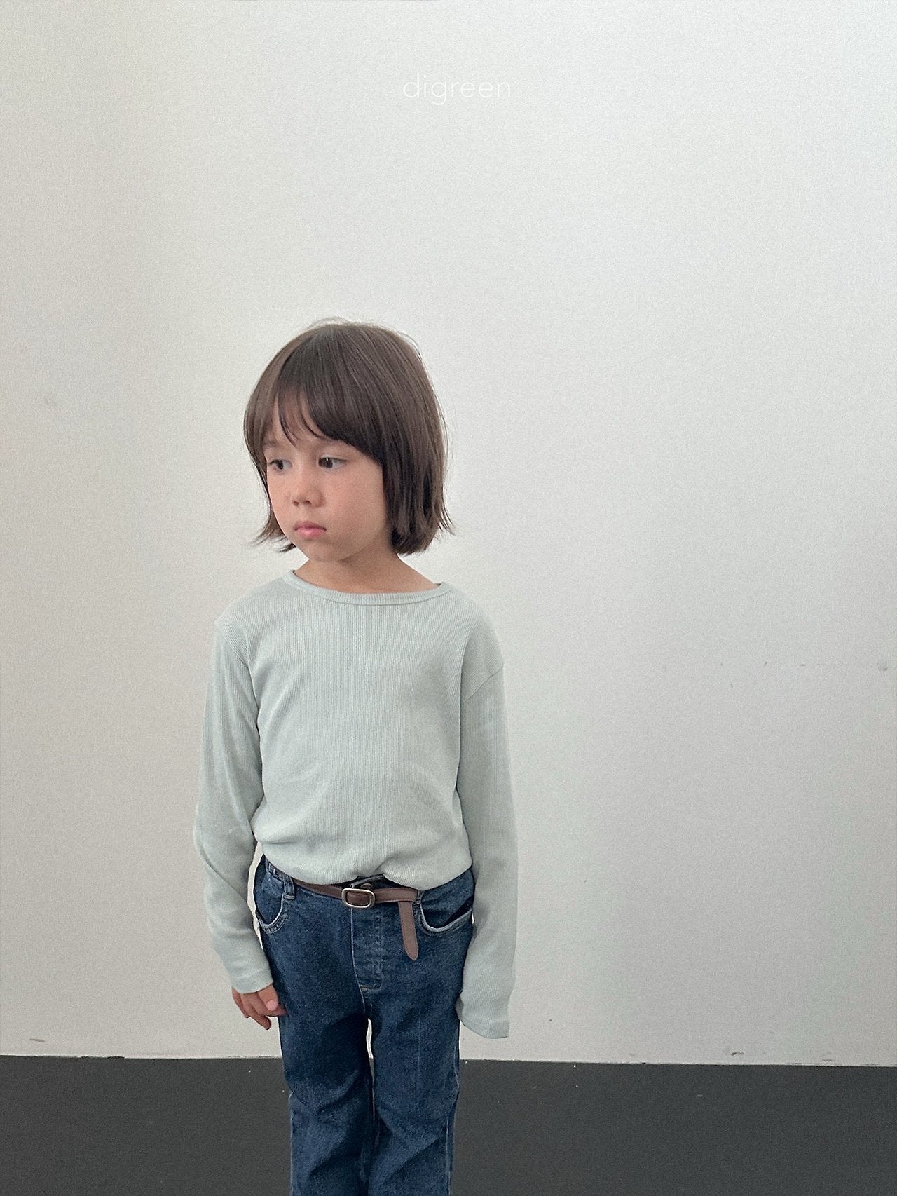 digreen hug ribbed tee (85-130cm)