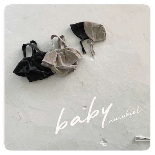 nunubiel peach romper&bonnet (3-18m)