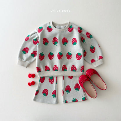 DAILYBEBE strawberry flare pants SET-UP (75-145cm)
