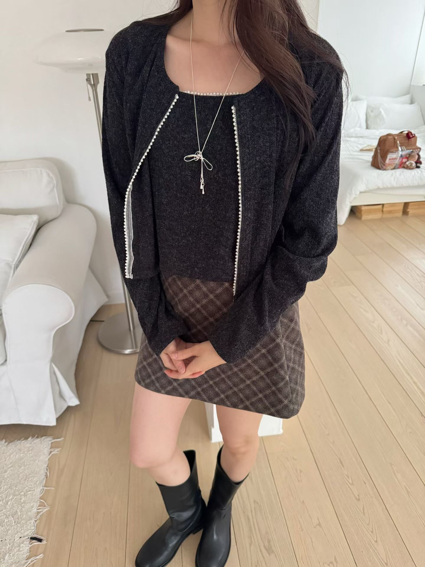 小珍珠外套set *共2色