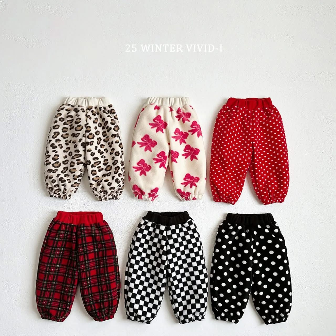 Vivid 抓絨圖案縮口褲 (75-135cm)