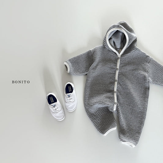 bonito embossed hood suit (3-18m)