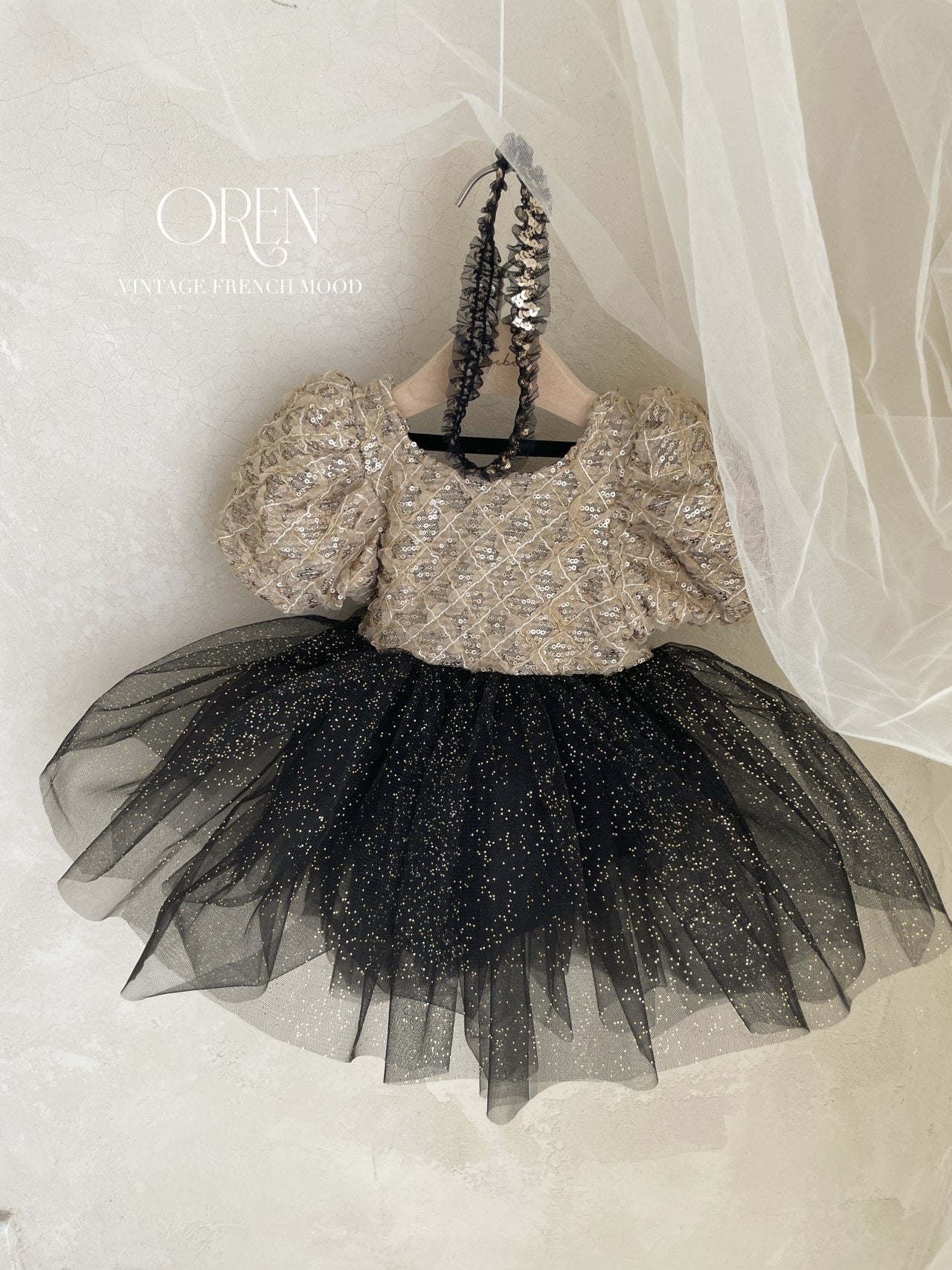 OREN black swan tutu ballet dress (90-120cm)