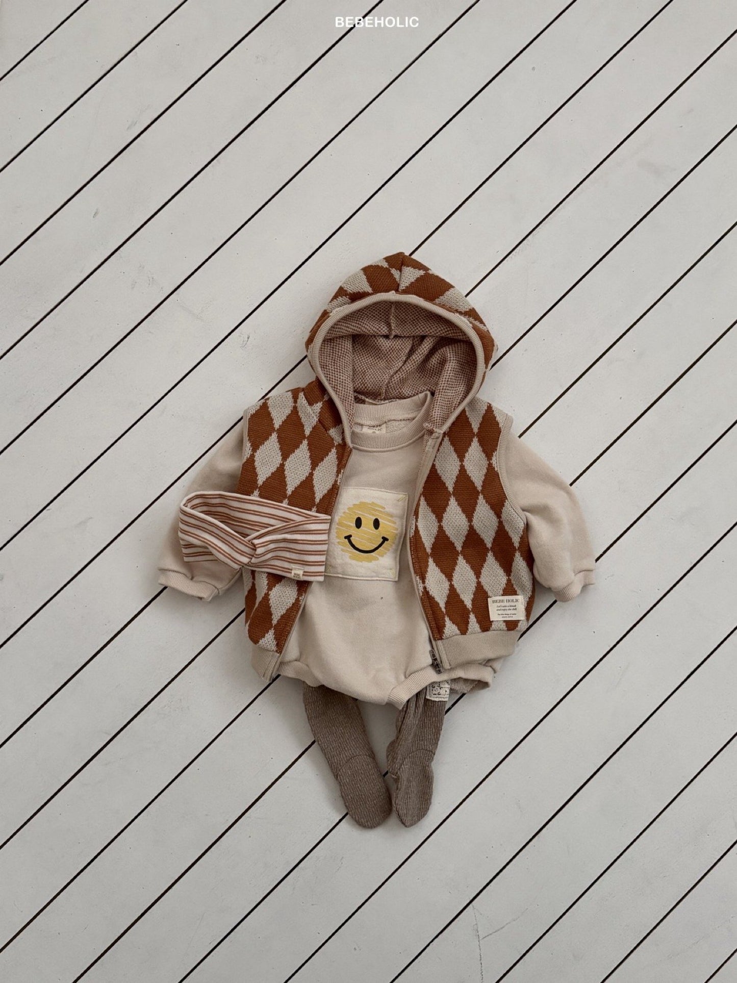 bebeholic dia hooded vest (6-18m)