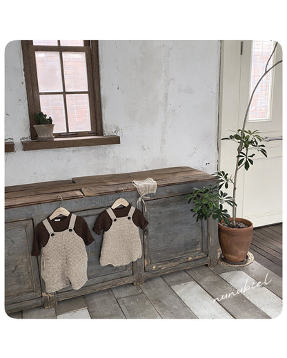 nunubiel blergy romper & bonnet (3-18m)