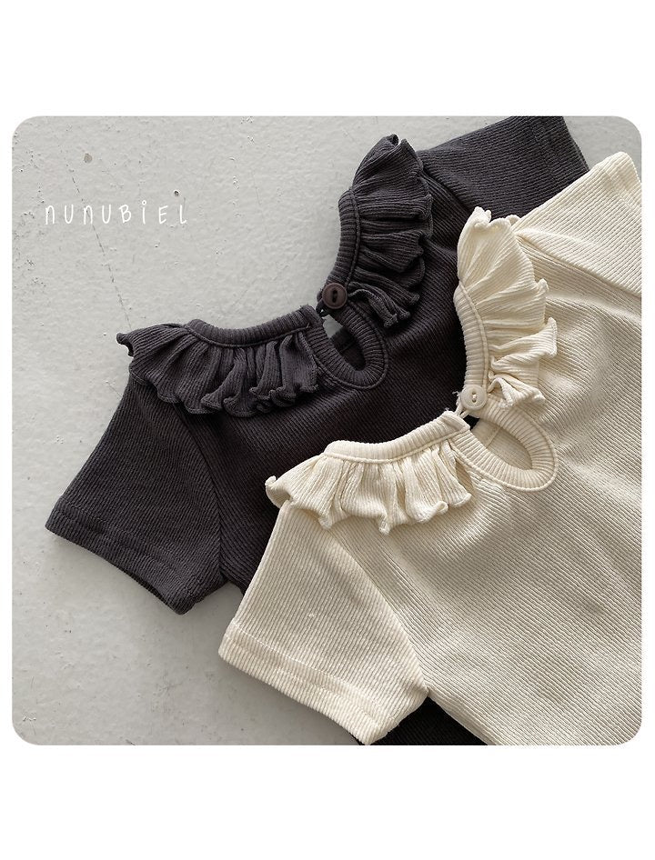 Nunubiel ribbed frill t-shirt (75-120cm)