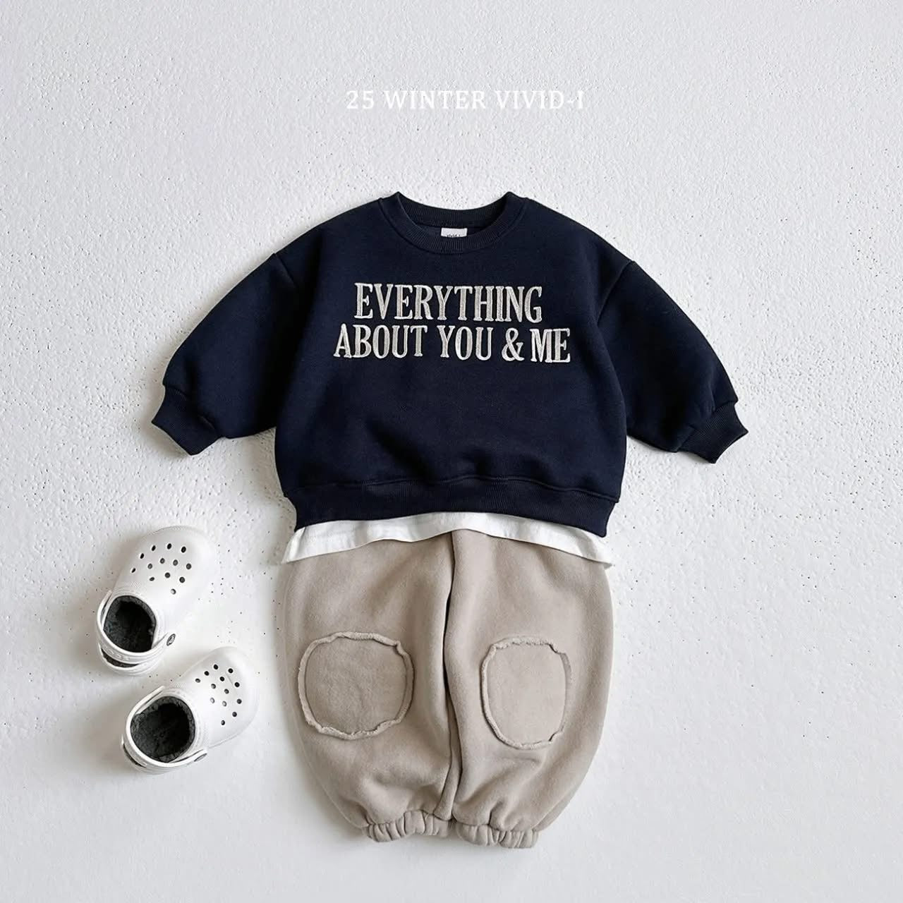 Vivid 暖暖補丁縮口褲 (75-135cm)