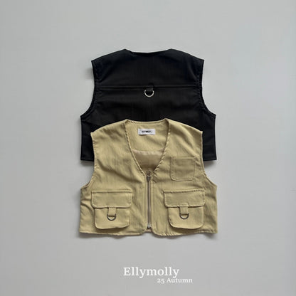 ELLYMOLLY d-ring pocket vest (90-160cm)