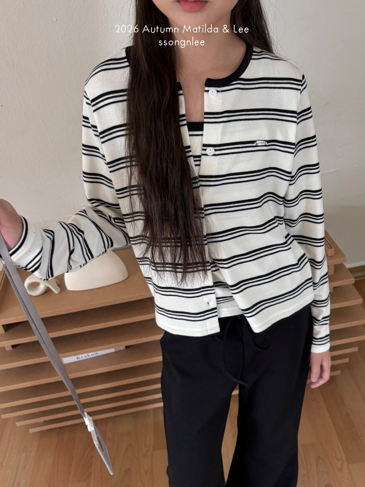 matilda&lee wave stripe cardigan set (85-165cm)